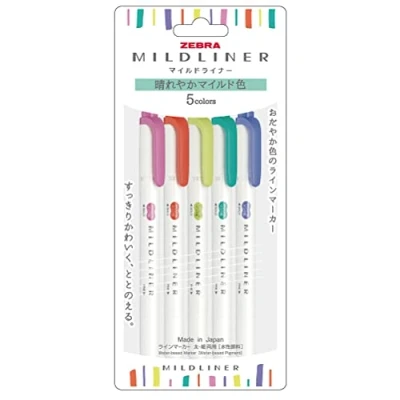 Immagine di ゼブラ(ZEBRA) Zebra Mildliner WKT7 5C HC N Evidenziatore, colori soleggiati e delicati, HC5