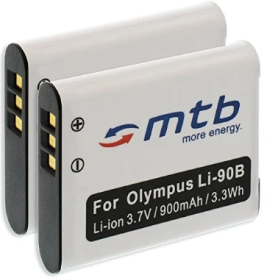 Immagine di 2 batterie compatibili con Ricoh DB 110 DB110 per GR III/Ricoh WG 6 / G900, G900SE [Li Ion 900mAh 3.7V ]