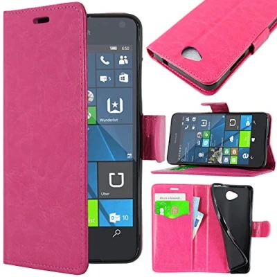 Immagine di ebestStar Cover Compatibile con Microsoft Lumia 650 Custodia Portafoglio Pelle PU Protezione Libro Flip, Rosa [Apparecchio: 142 x 70.9 6.9mm, 5.0&#039;&#039;]