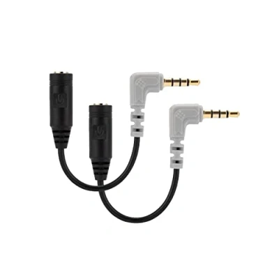 Immagine di Alphatec Cavo microfono sc4 di ricambio per rode, 3,5 mm TRS su TRRS adattatore collegare smartphone, tablet con Rode VideoMic Go, VideoMicro e BOYA Mic Lavalier, 2 pezzi