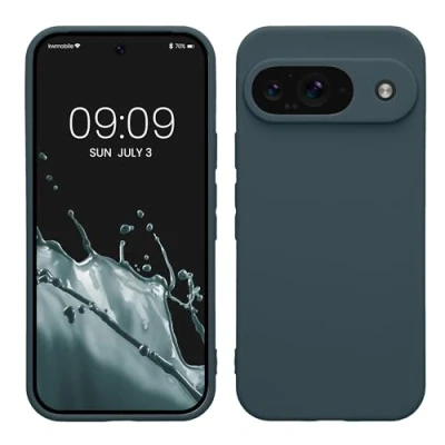 Immagine di kwmobile Custodia Compatibile con Google Pixel 9 Cover Back Case per Smartphone in Silicone TPU Protezione Gommata ardesia scuro