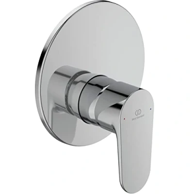 Immagine di Ideal Standard Cerafine O, Miscelatore monocomando tondo per doccia ad incasso, Una via, Solo parti esterne, Cromato