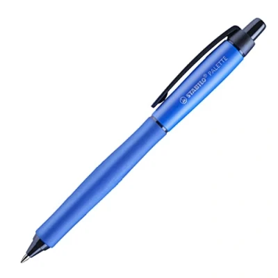 Immagine di Penna Roller a Scatto STABILO PALETTE in Blu Tratto F (0,4 mm) Confezione da 10 inchiostro colore