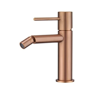 Immagine di MIICE Rubinetto bide Monocomando per WC acqua fredda/calda igienico SERIE MONZA Oro Rosa Spazzolato BDM039 2ORC