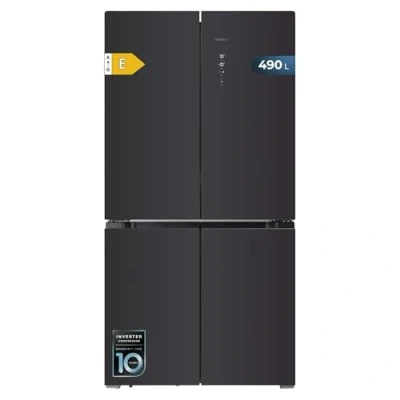 Immagine di Cecotec Frigorifero Americano 4 Porte in Vetro 490 L Bolero CoolMarket 4D Glass E. Altezza 183 cm, larghezza 91 basso consumo, inverter Plus, Fast Cooling e Freezing, Total NoFrost