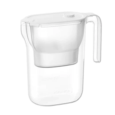 Immagine di Waterdrop Jarra de Filtro agua para Refrigerador, con 3 Meses, 2,5L,Reduce Fluoruro,Cloro y más, Certificada por NSF,Libre BPA,Bianco (Filtro reemplazo:WD PF 01A Plus)
