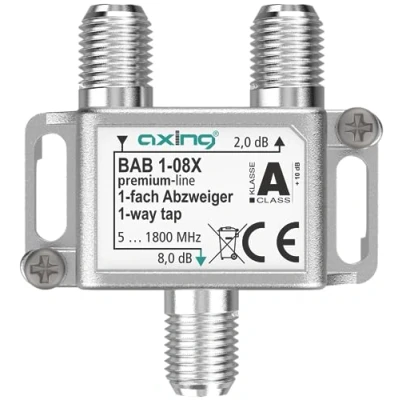 Immagine di Axing BAB 1 08X deviatore 8 dB 5 1800 MHz TV Data Internet via cavo