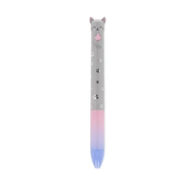 Immagine di Legami Penna Click&amp;Clack a Due Colori, Inchiostro Blu e Rosa, Scatto, Ideale per Scuola Ufficio Casa, Bicolore, Diametro Punta 1 mm, Tema Kitty
