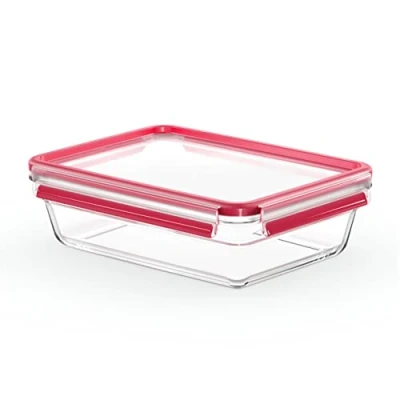 Immagine di Emsa, Contenitore Salvafreschezza Clip&amp;Close 2Litri, Contenitori Ermetici per Alimenti, Vetro Rettangolare con Chiusura Ermetica e Coperchio, Pratico Sicuro, Trasparente