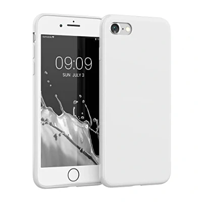 Immagine di kwmobile Custodia Compatibile con Apple iPhone SE (2022) / (2020) 8 7 Cover Back Case per Smartphone in Silicone TPU Protezione Gommata bianco matt