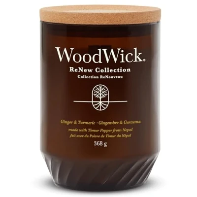Immagine di WoodWick Scented Candle Large ReNew Ginger &amp; Tumeric 13 cm / ø 9
