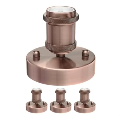 Immagine di ledscom.de 4 pezzi Plafoniera/porta lampada RETRA, bronzo opaco, 1x E27 max. 60W