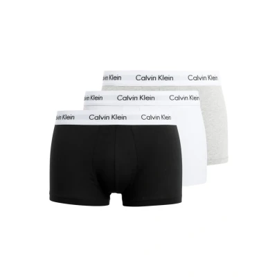 Immagine di Calvin Klein Pantaloncini Boxer Confezione da 3 Uomo Low Rise Trunks Cotone Elasticizzato, Multicolore (Black/White/Grey Heather), XL