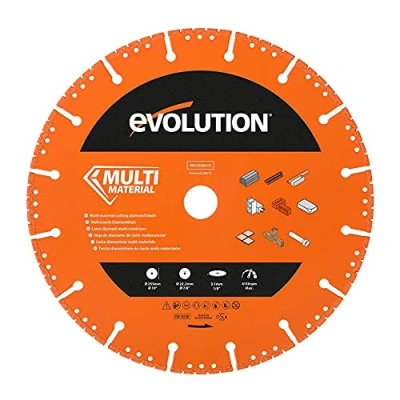 Immagine di Evolution Lama diamantata multiuso da 255 mm con bordo segmentato e foro 22,2 per il taglio di metallo
