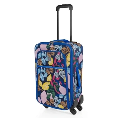 Immagine di ITACA Valigia 55x40x20 Trolley Bagaglio a Mano. Valigie e per i Tuoi Viaggi in Cabina. Materiale EVA Polyester Resistente Super Leggero, Blu
