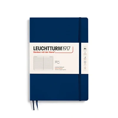 Immagine di LEUCHTTURM1917 349300 Taccuini Composition (B5), Copertina morbida, 123 pagine numerate, Righe, Blue Mare