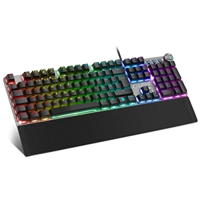 Immagine di EMPIRE Gaming STARDUST Tastatur Opto Mechanische Tasten RGB LED Hintergrundbeleuchtung Gamer Programmier software Abnehmbare Handauflage (QWERTZ, Deutsche)