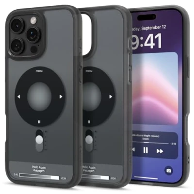 Immagine di Spigen Cover per iPhone 16 Pro Max, Ultra Hybrid MagFit, Compatibile con MagSafe Nero Classico