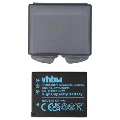 Immagine di vhbw batteria compatibile con Panasonic Lumix DMC TZ4, TZ3, TZ11, TZ2, TZ1, TZ15 fotocamera (650mAh, 3,6V, Li Ion)