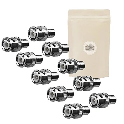 Immagine di Adaptout 10x Adattatore BNC Maschio RCA Femmina coassiale Connettore video e s marca francese