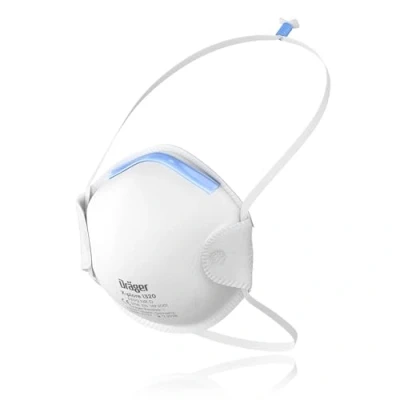 Immagine di Dräger maschera respiratoria X plore 1320 FFP2: boccaglio come filtro efficace contro le polveri fini e particelle: da 20 pezzi in formato universale