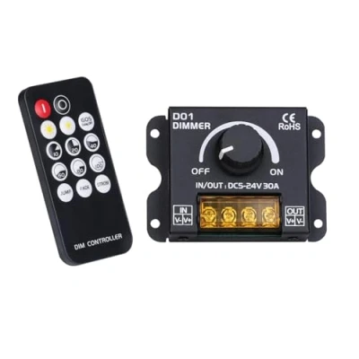 Immagine di BENLUN DC 5V 24V 30A Striscia LED Dimmer controllori con ON/Off Interruttore manopola telecomando per COB 5050 2835 Strip Lights Regolare la luminosità