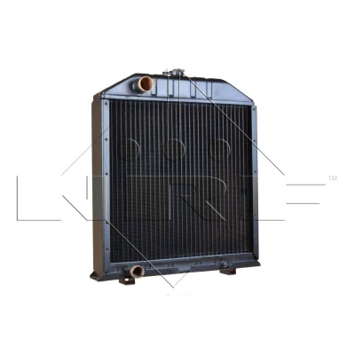Immagine di NRF 53664 Radiatore motore Alluminio 545 500 59 con calotta/coperchio Alette di raffreddamento saldate