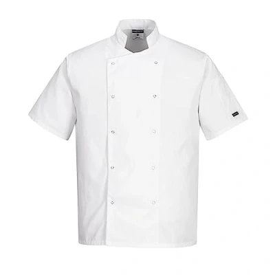 Immagine di Portwest C733 Giacca da Chef Moderna e Leggera a Maniche Corte Cumbria Bianca, 4XL