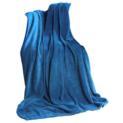 Immagine di CelinaTex Oeko TEX, soffice coperta per divano, in morbida microfibra, 150 x 200 cm, colore blu
