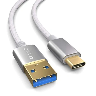 Immagine di cavo USB C 5m, 10 Gbit/s (1,25 GByte/s), 3.2 Gen2 (3.0, 3.1), di ricarica e dati tipo C, bianco