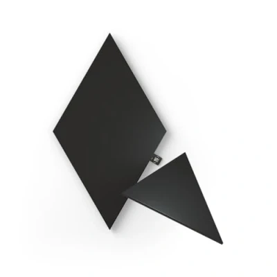 Immagine di Nanoleaf Shapes Ultra Black Triangle Expansion Pack, 3 Triangoli Led Aggiuntivi RGBW Applique da Parete Interno Modulari, Luci 16M Colori WiFi, Funziona con Alexa, Sincronia Musica e Monitor