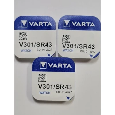 Immagine di Varta SILVER Coin V301/SR43 NaBli 1 Batteria a bottone 301 Ossido dargento 82 mAh 1.55 V pz.