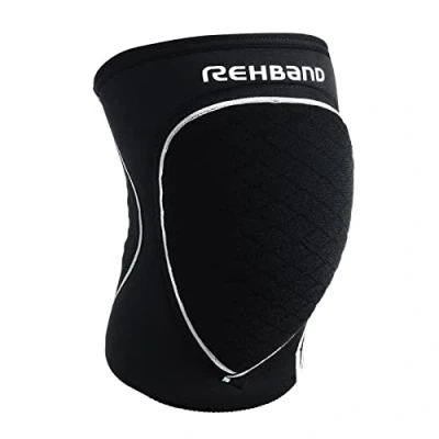 Immagine di Rehband ginocchiere 1 pezzo o paio, per pallamano e pallavolo comode aderenti, proteggono il ginocchio in caso di impatto, Colore:Nero, Misura:L