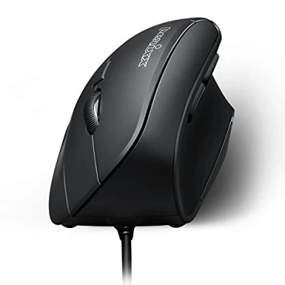 Immagine di Perixx Vertikal Perimice 515 II Mouse Ergonomico USB Ottico Nero 6 Tasti 1600 dpi