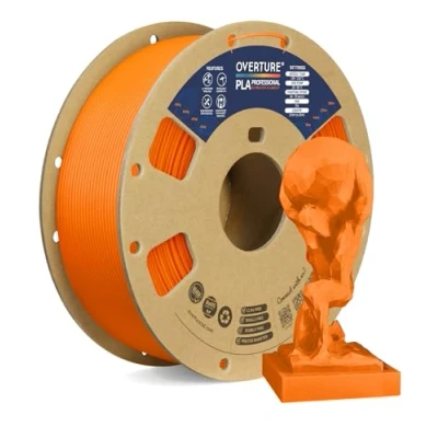 Immagine di OVERTURE PLA Plus (PLA+) Filamento 1.75mm, Toughness Enhanced Roll, Professionale Tenacia, 1kg Filamento(2.2lbs), Precisione Dimensionale 99% Probabilità +/ 0.03 mm (Arancione)