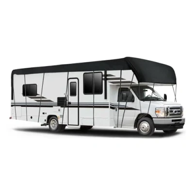 Immagine di NEWFUN Telo copri camper, Coperture per rimorchi caravan, 210D Tessuto Oxford resistente ai raggi UV/Acqua/Polvere, Copertura universale roulotte camper (8.5 x 3 m)