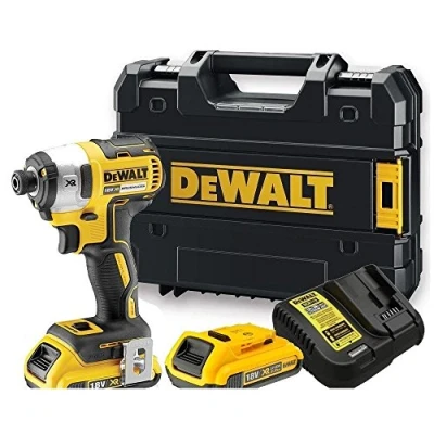 Immagine di DEWALT DCF887D2 QW Trapano Avvitatore a Impulsi Attacco 1/4&quot; Batteria, 3 velocità, 2.0 Ah, Motore Brushless, 18V