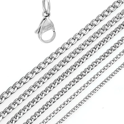Immagine di DonDon Collana a Maglie Larghe Uomo in Acciaio Inox Colore Oro Lunghezza 52 cm Ø 0,4
