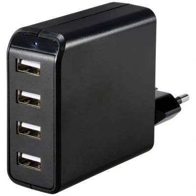 Immagine di VOLTCRAFT UC 4AXX001 Caricatore USB 24 W Ambiente interno Corrente di uscita max. 4.8 A Num. uscite: 4 x