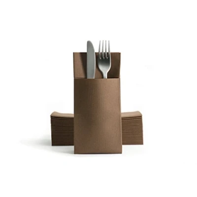Immagine di Alvotex CHIC Airlaid 50 tovaglioli usa e getta, in tessuto, 39 x 40 cm, colore: marrone