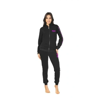 Immagine di AUSTRALIAN Donna Completo Homewear Femminile In Poliestere, Disponibile Vari Modelli E Colori (S (42), AUF141 Nero)