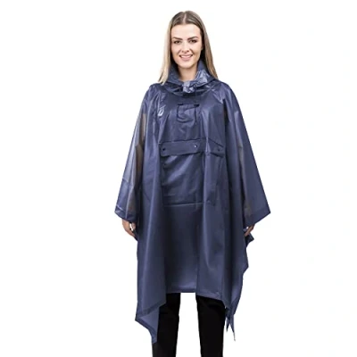 Immagine di Navaris Poncho Impermeabile Donna Uomo Mantella Antipioggia con Astuccio Portatile Giacca Incerata Anti Pioggia Viaggio Tinta Unita Trasparente