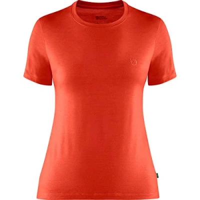 Immagine di Fjallraven Abisko Wool SS W, Maglietta Donna, Arancione (Flame Orange), L