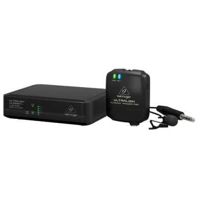 Immagine di Behringer ULM300LAV Sistema Wireless Digitale ad Alte Prestazioni da 2,4 GHz con Microfono Lavalier, Trasmettitore e Ricevitore Cintura