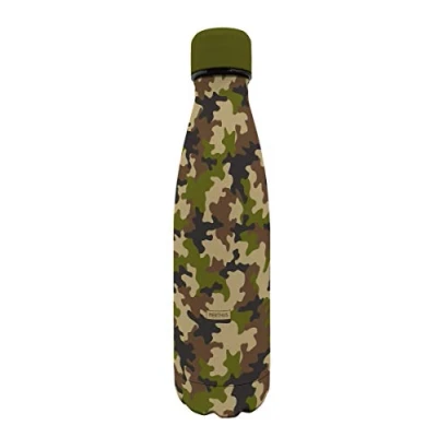 Immagine di Nerthus Doble Pared FIH 708 Thermos a Doppia Parete per Freddo e Caldo, Inox, 500 ml, Senza BPA, 18/8, Acciaio Inossidabile, Mimetico