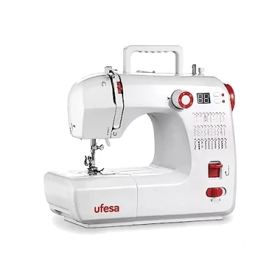 Immagine di Ufesa SW3003 Performance Macchina da cucire con 30 Punti, Display LCD, 2 velocità, Luce di Precisione per Cucire, Pedale/Interruttore Manuale, 12 V potenza