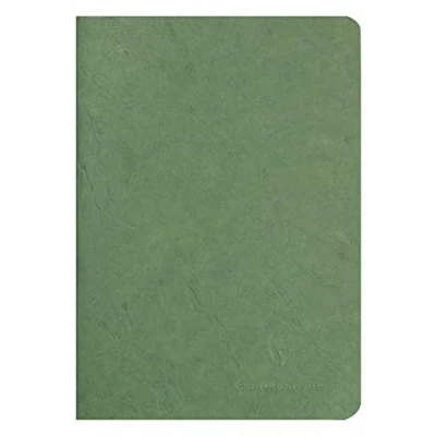 Immagine di Clairefontaine 733163C collezione Age Bag Un taccuino a punto metallico Verde A5 14,8x21 cm 96 pagine rigate carta Bianca 90g Copertina Lustrée grana effetto cuoio