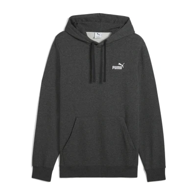 Immagine di PUMA Felpa con cappuccio Essentials logo piccolo N. 1 da uomo, Abbigliamento, Dark Grigio Heather, 4XL