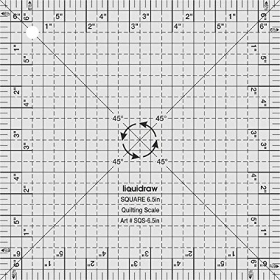 Immagine di Liquidraw® Righello quadrato per trapuntatura, modello in acrilico trasparente, 16,5 x cm / 31,8 (16,5 cm)
