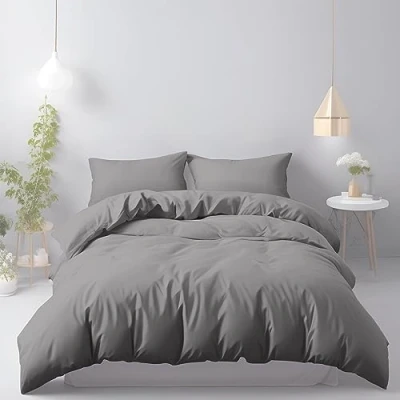 Immagine di LivinEase Set Copripiumino Una Piazza e Mezza Microfibra 200x200cm + Federe 80x80cm